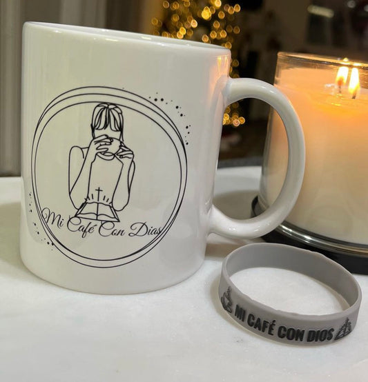 Mi Cafe Con Dios Taza - Coffee mug with Band